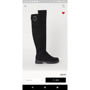 H&M over the knee black boots
